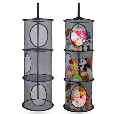 Basumee Stuffed Animals Net Or Hammock 2 Pcs Stuffed Animals Storage Toy Net Hammock For Stuffed Animals Organizer Mesh Hammock Kids Girls Room Decor