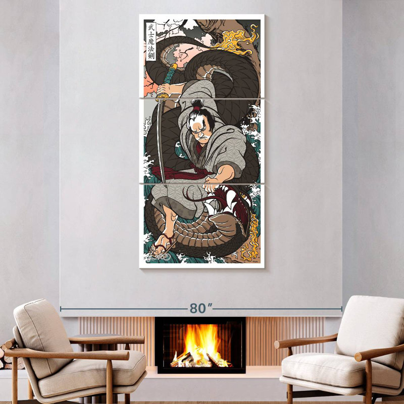 Samurai With A Magic Sword, 80" H x 39" W