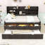 Lit de jour simple avec tablettes, 3 tiroirs et gigogne simple Deveral-580831808