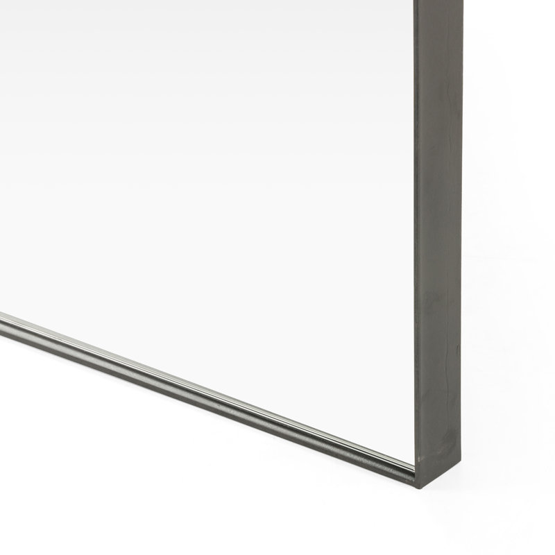 Bellvue Rectangle Metal Mirror, Black