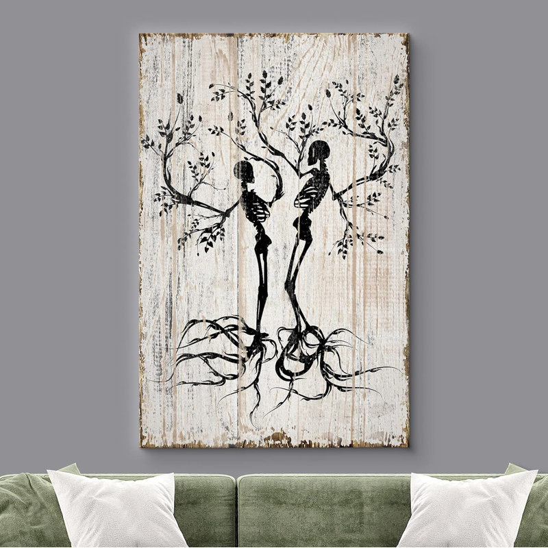 Moody Skull, Toile tendue, H 12 po x l 18 po x P 1,5 po