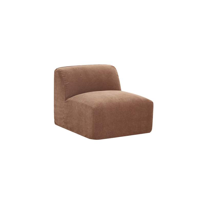 Fauteuil de chambre rembourré Wilde, Latte Loft, toile