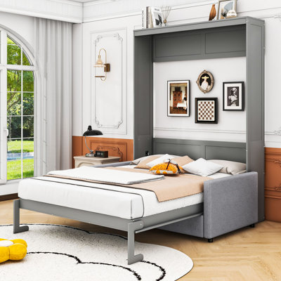 Lit escamotable mural avec coussin Kiora