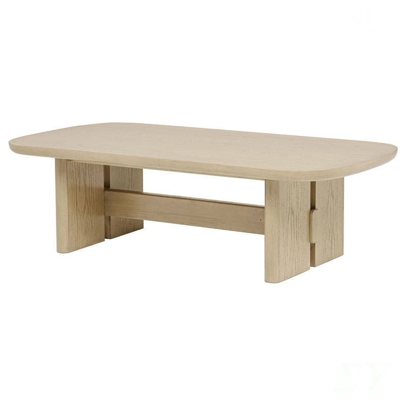 Kimpton Beige Oak Coastal Rectangular Cocktail Coffee Table