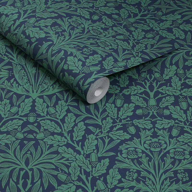 10m x 0.52cm Matte Non-Pasted Wallpaper Roll, Blue