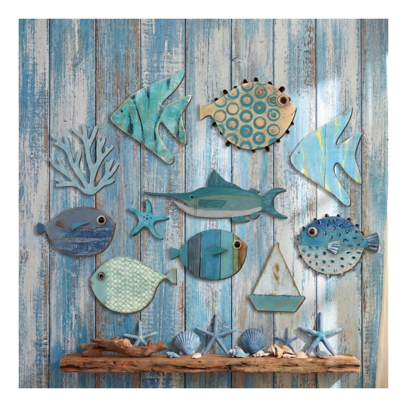 Ensemble de 10 décorations de bord de mer