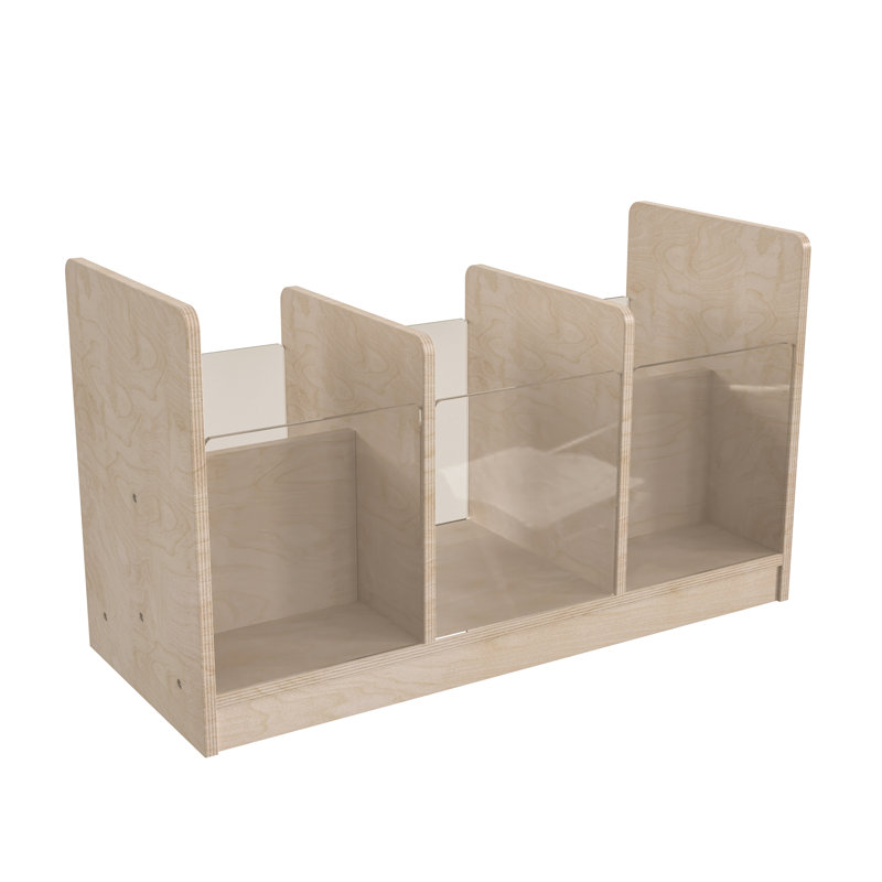 Bright Beginnings Brown Birch Plywood Kids Storage Unit with Transparent Sides