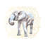 Motif d'éléphant sur mandalas - Bureau gris sur toile