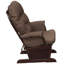 Chaise berçante coulissante avec repose-pieds, assise à coussin épais et base en bois-1962291080
