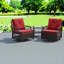 Patio Dining Sets 3 Piece Wicker Swivel Glider Modern Porch Bistro