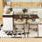 Extendable Kitchen Cart with Folding Top, Dining Table, Built-In Power Outlet and Locking Casters-1086563964