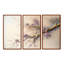 Rose et prune cerisier en fleurs - Ensemble d'art mural moderne sur toile-88084696-88084697
