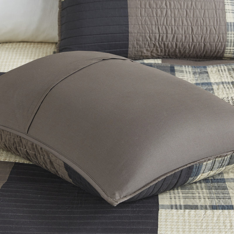 Winter Hills Twin Brown Cotton Reversible Quilt Set