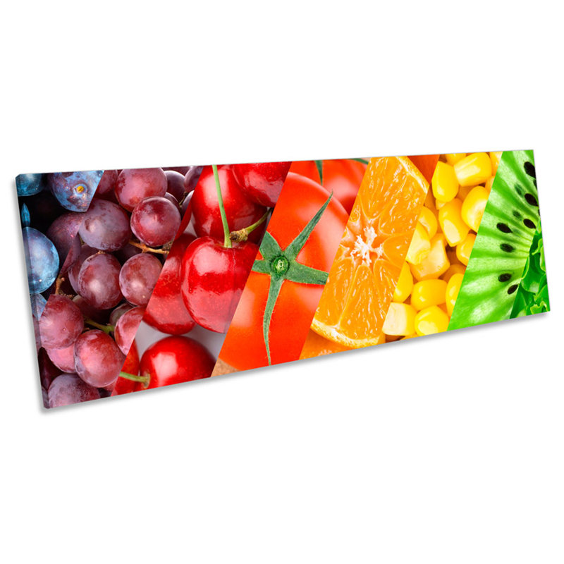 Fresh Kitchen Cooking Vegetables - Wrapped Canvas Panoramic Print, 60.96cm H x 182.88cm W x 4cm D