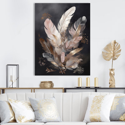 Plume d'or Rositza Wanderlust VII sur toile