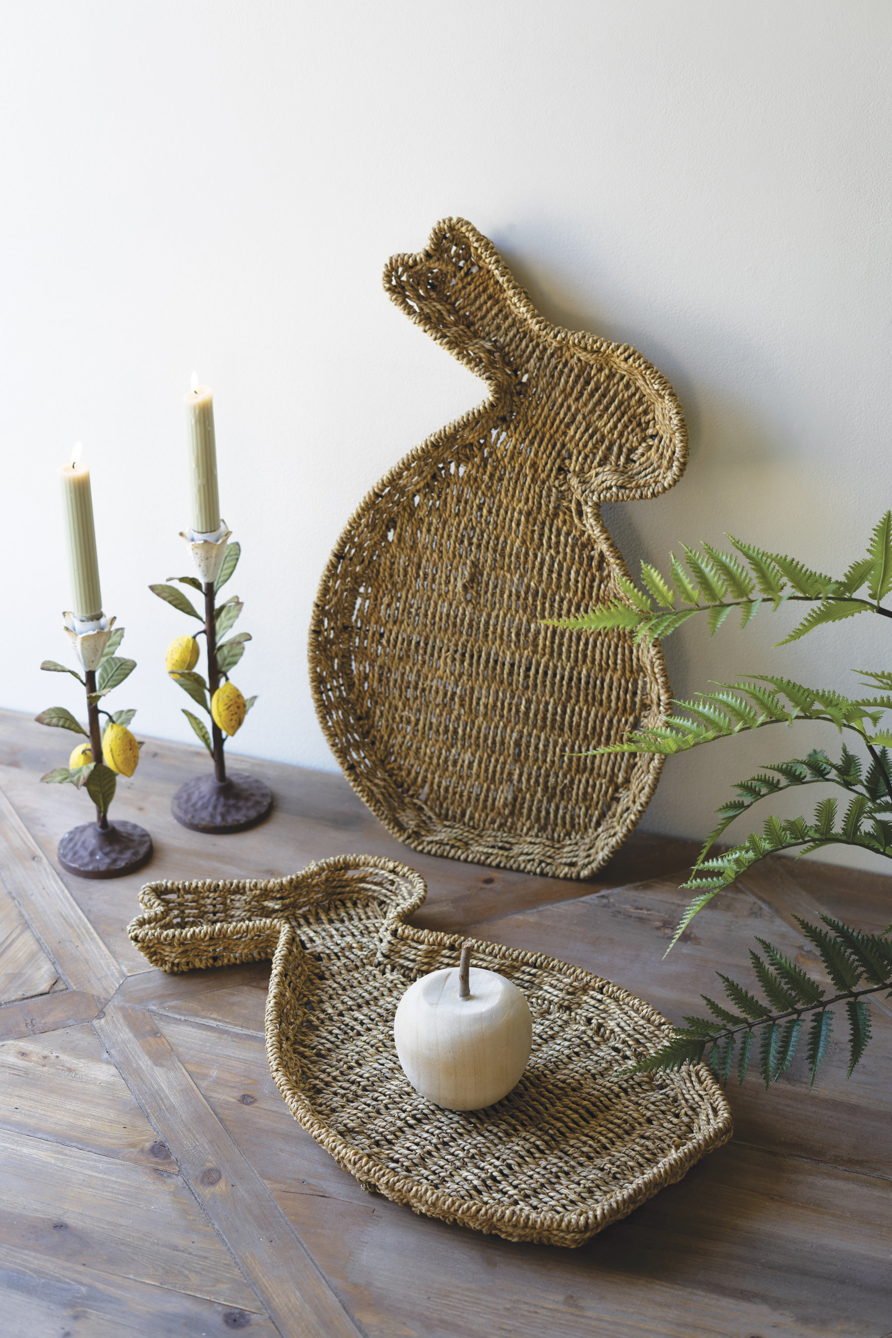 The Holiday Aisle® SET OF TWO SEAGRASS EASTER RABBIT BASKETS | Wayfair