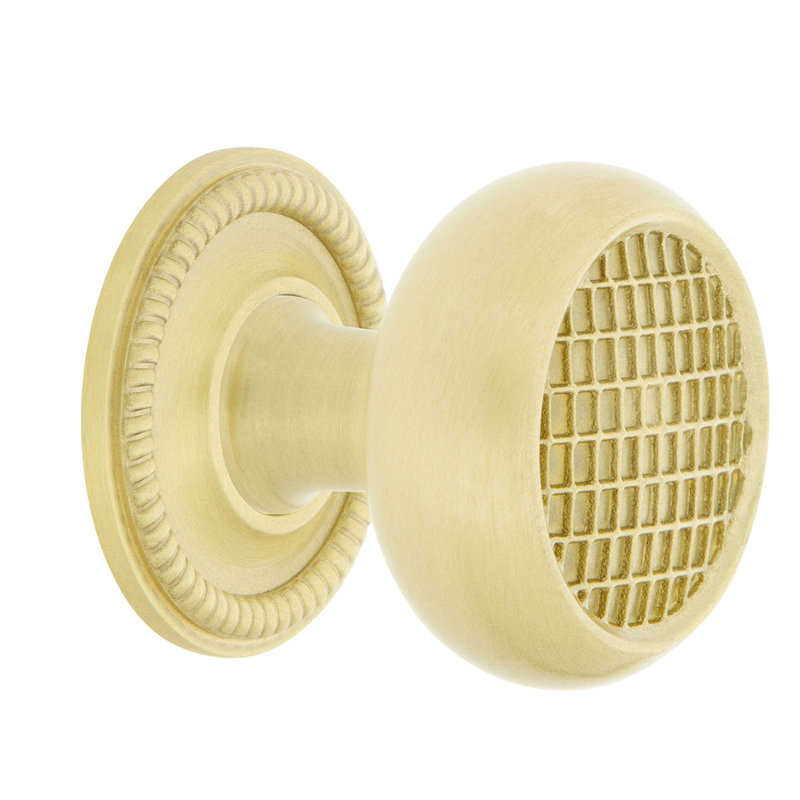 Poignée ronde 1 3/8" de diamètre Craftsman, Laiton satiné