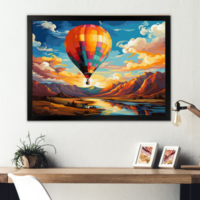" Orange Hot Air Ballon Bold "