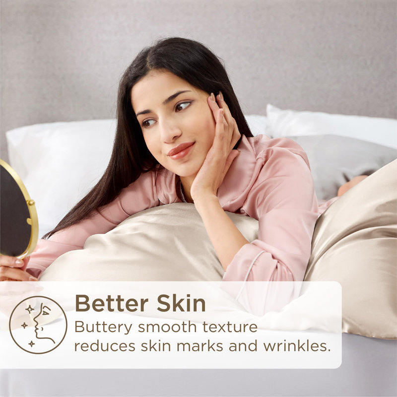 Polyester Pillowcase with Envelope Closure, Beige, Queen Pillowcase 