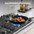 GASLAND 30 in. Gas Cooktop in Black Enamel with 4 Burners, NG/LPG Convertible-115767020