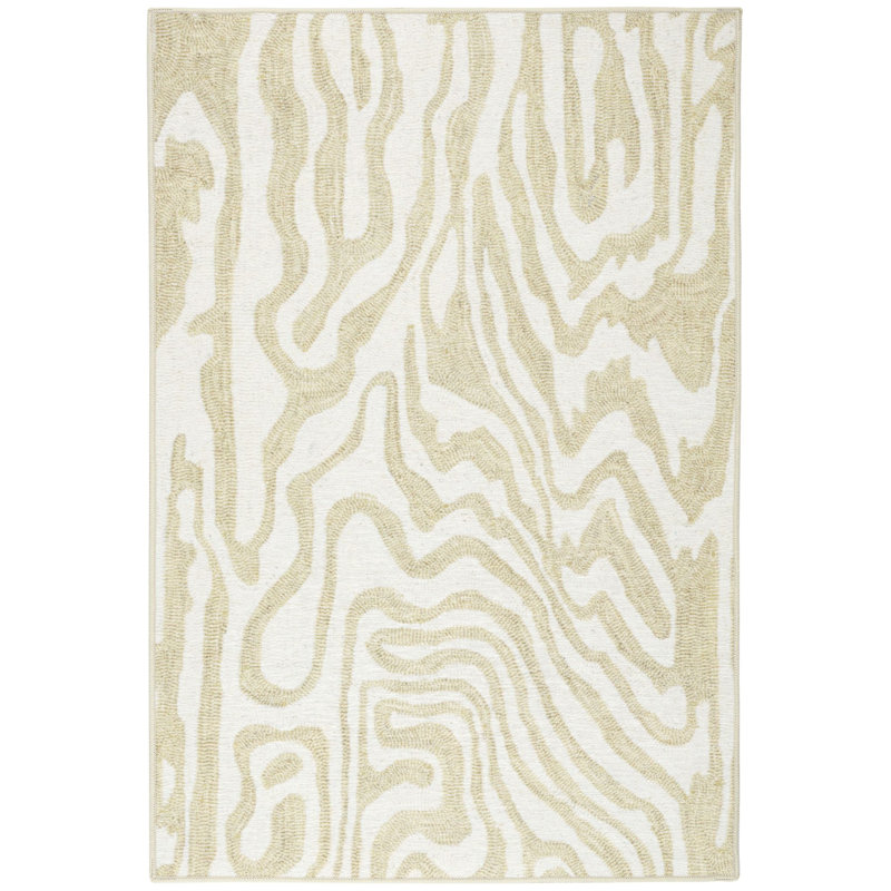 Amber Natural Machine Washable Rug, Rectangle 5' x 8'