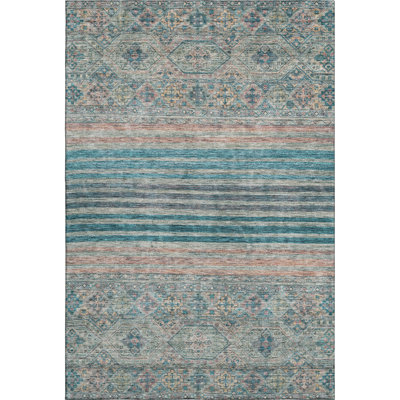Premium Machine Washable Brennon AMF1641 Stripes Rug