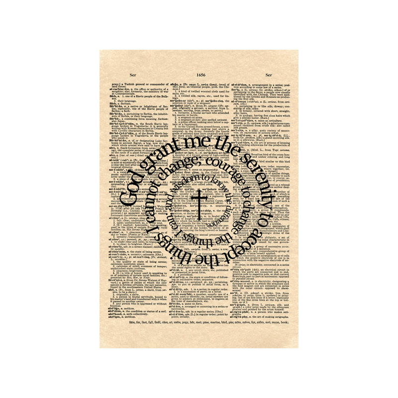 Serenity Prayer - Wrapped Canvas Print, 66.04 cm H x 45.72 cm W x 3.175 cm D