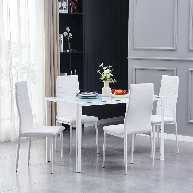15.6cm H Upholstered Side Chair, White