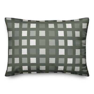 Plaid Outdoor Reversible Throw Pillow