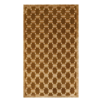 Tapis oriental en laine et en soie noué à la main 3 pi 11 po x 5 pi 11 po Isabelline