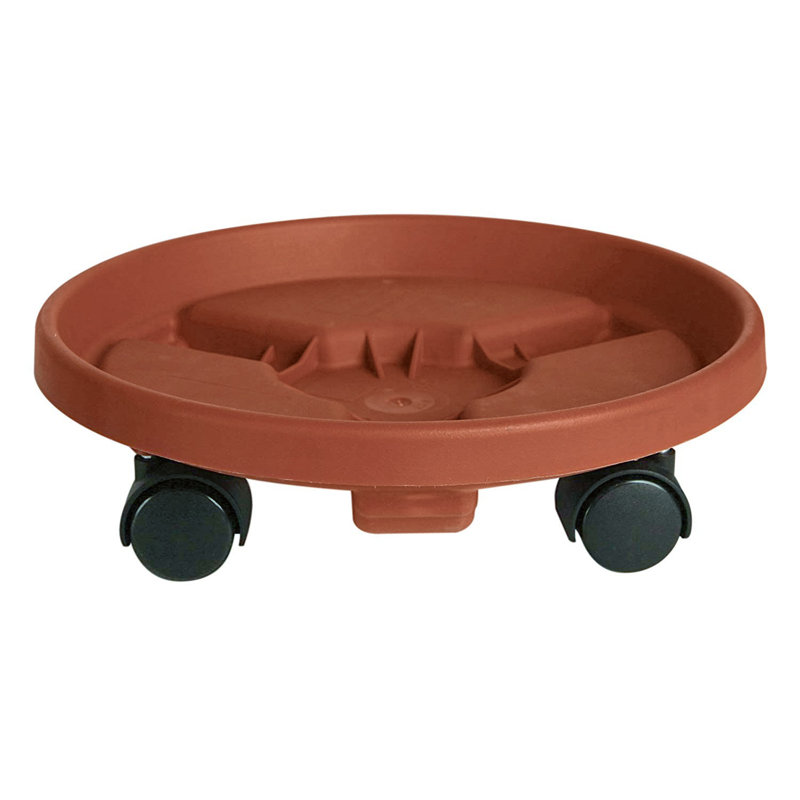 Traditional Plastic Indoor/Outdoor Plant Caddy, 3.5" H x 16" W x 16" D