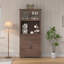 Armoire de bar 72 po de hauteur, armoire de bar avec support pour micro-ondes et armoire de 72 po de hauteur-122846985