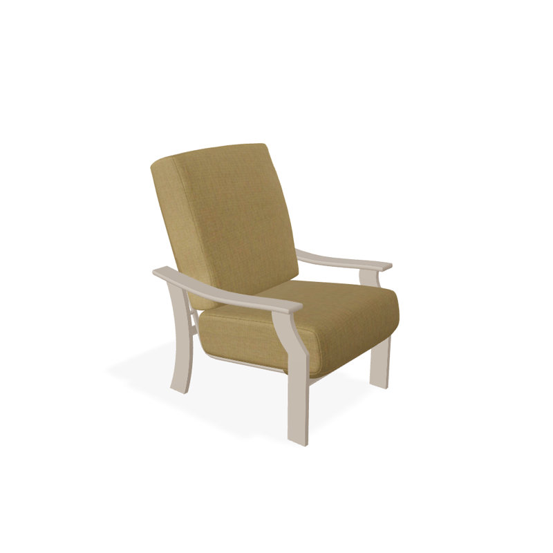 St. Catherine Outdoor Lounge Chair, Canvas Heather Beige Sunbrella® Canvas, Textured Desert