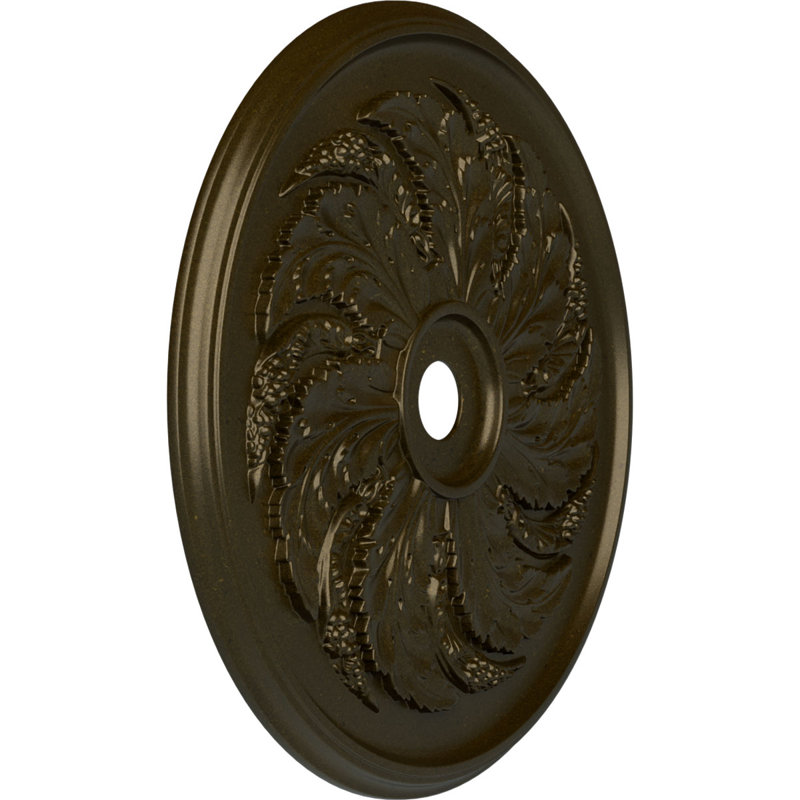 Médaillon de plafond Endurathane Piedmont, l 67 1/8 po x H 48 5/8 po x P 1 7/8 po (convient aux auvents jusqu'à 6 1/2 po), fini argent chaud peint à la main