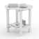 18 Inch Round Outdoor Side Table Adirondack Plastic/Resin Patio Side Table Weather Resistant End Table with Storage Shelf