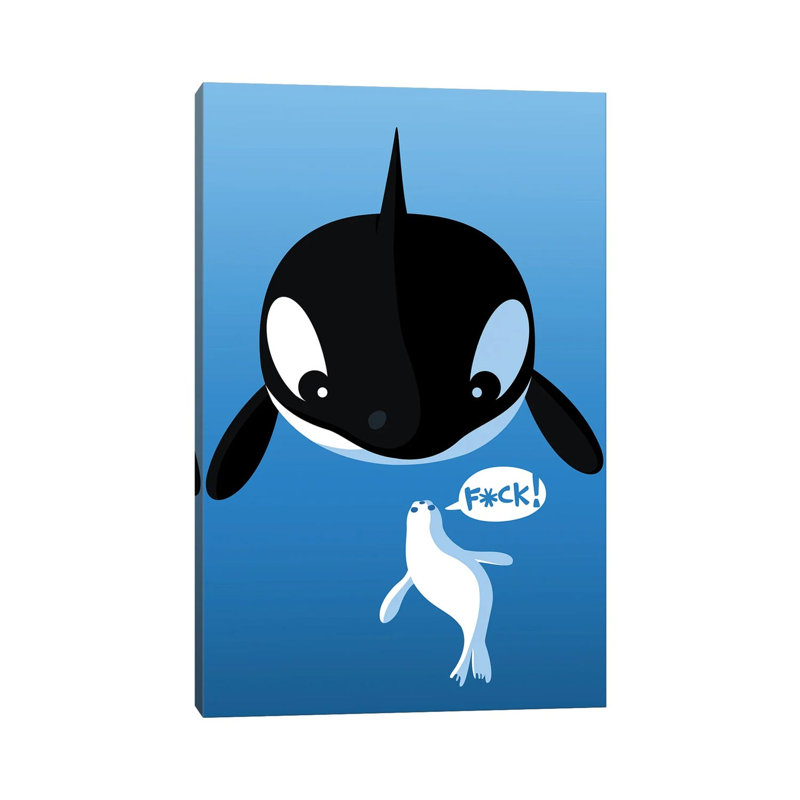 Killer Whale And Seal by Alberto Perez - Wrapped Canvas Gallery-Wrapped Canvas Giclée, 152.5 cm H x 101.5 cm W