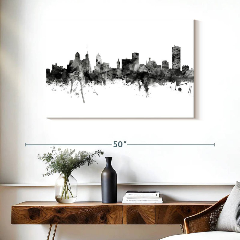 Silhouette de Sirecc Buffalo New York V, H 26 po x l 39 po