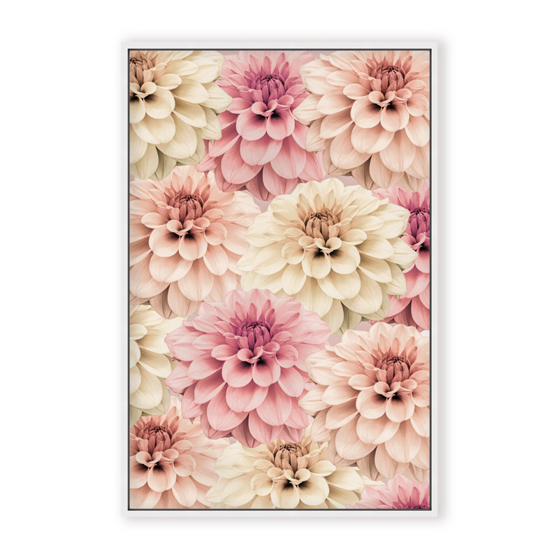 Nature Inspired Dahlia by  - Picture Frame Graphic Art on Paper, 24" H x 16" W x 1.125" D, Brown, Framed Print