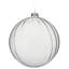 5" Glass Clear Stripe Ball Ornament-1061551487