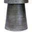Table d'appoint Vintage Vintage, table ronde d'appoint en aluminium argenté antique de 15,5 pouces