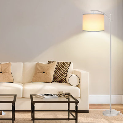 Lampe sur pied pour le salon avec ampoule DEL à 3 températures de couleur, lampe sur pied industrielle haute