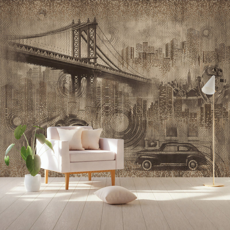 Peel & Stick Floral Wall Mural, 112" W x 75" L