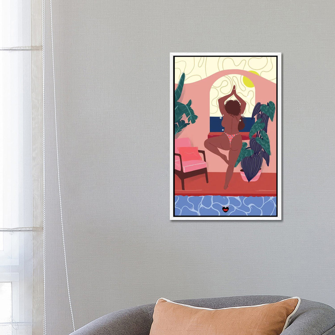 Yoga von Mlle Belamour - Galerie-umwickelte Leinwand Giclée auf Leinwand