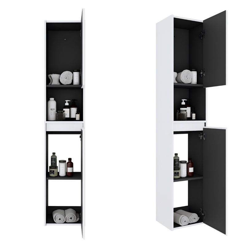 Bathroom Storage In 12 Inch, Floating Bathroom Storage With Soft Close Door