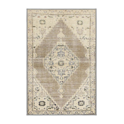 Tapis gris / olive Southwestern
