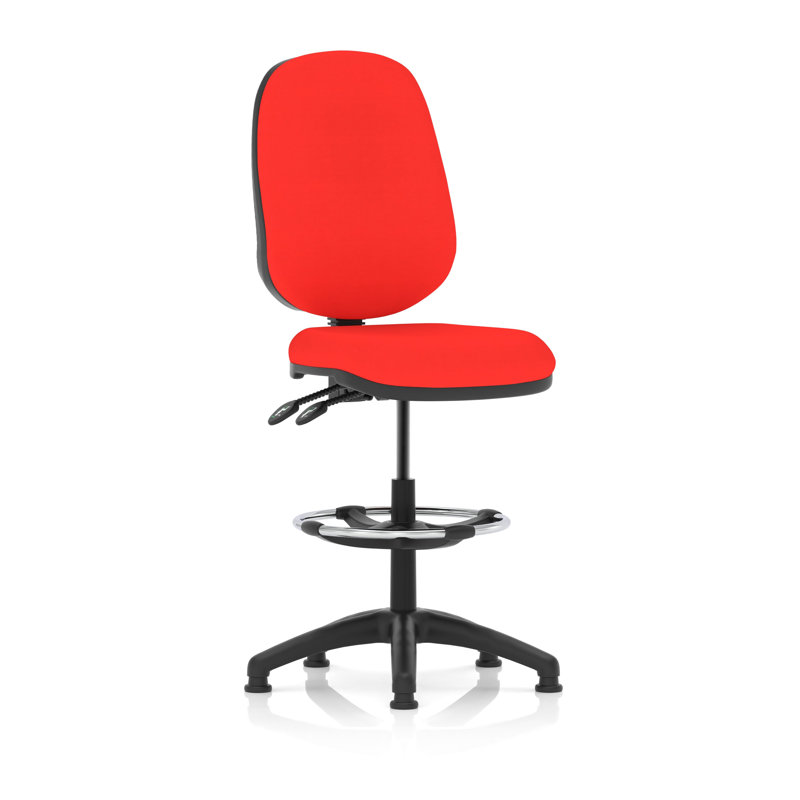 Amarvir Drafting Chair, No Arms, Black