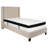 Aluino Tufted Upholstered Platform Bed w/ Memory Foam Pocket Spring Mattress-1435418675-1435418674