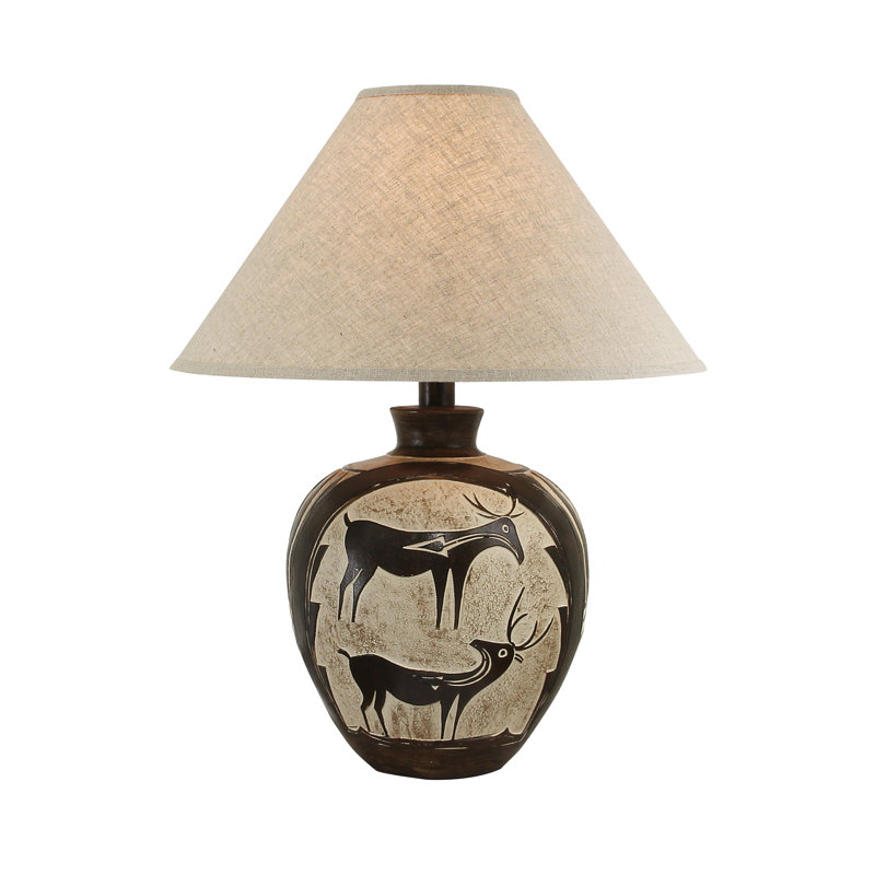 Eugenery Ceramic Table Lamp, Black/Gray
