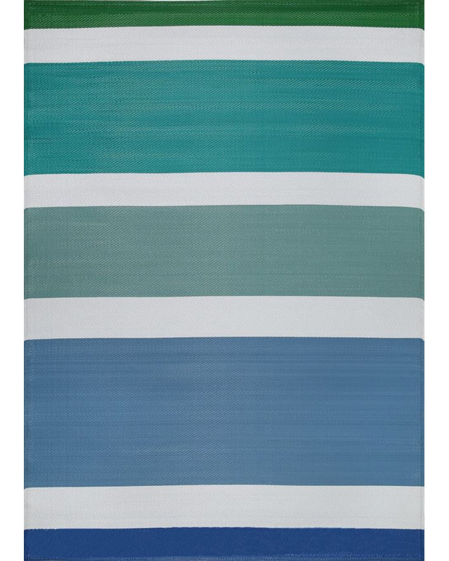 Rainbow Collection Outdoor Rug Modern Design in Blue, Rectangle 150 x 220cm