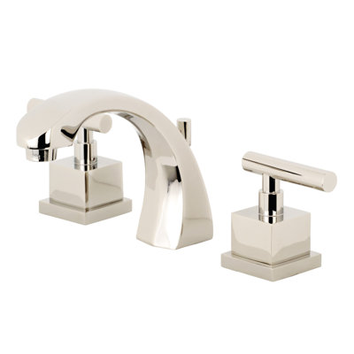 Kingston Brass Claremont Two-Handle 3-Hole Deck Mount Widespread Bathroom Faucet with Brass Pop-Up Drain